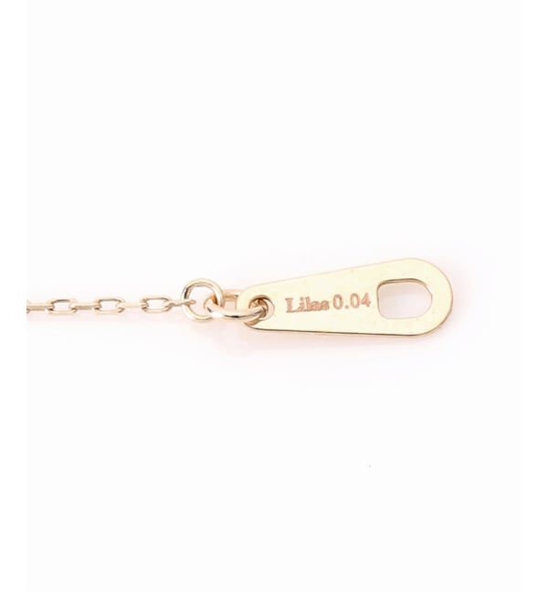 Lilas by Spick&Span「《WEB限定》ボックスダイヤ12mmバーティカルバーネックレス K10」|ネックレス|