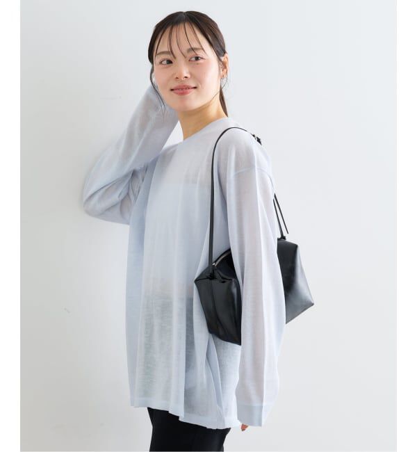 U by SPICK&SPAN「ウォッシャブルシアーオーバーニット」|ニット・セーター|