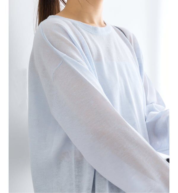 U by SPICK&SPAN「ウォッシャブルシアーオーバーニット」|ニット・セーター|
