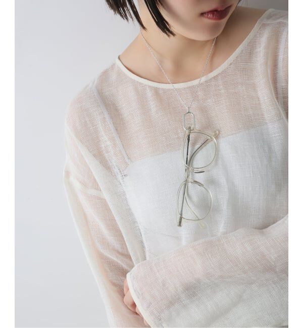 Spick and Span「【SAMH by LILAS】グラスホルダーネックレスオーバル SV」|ネックレス|