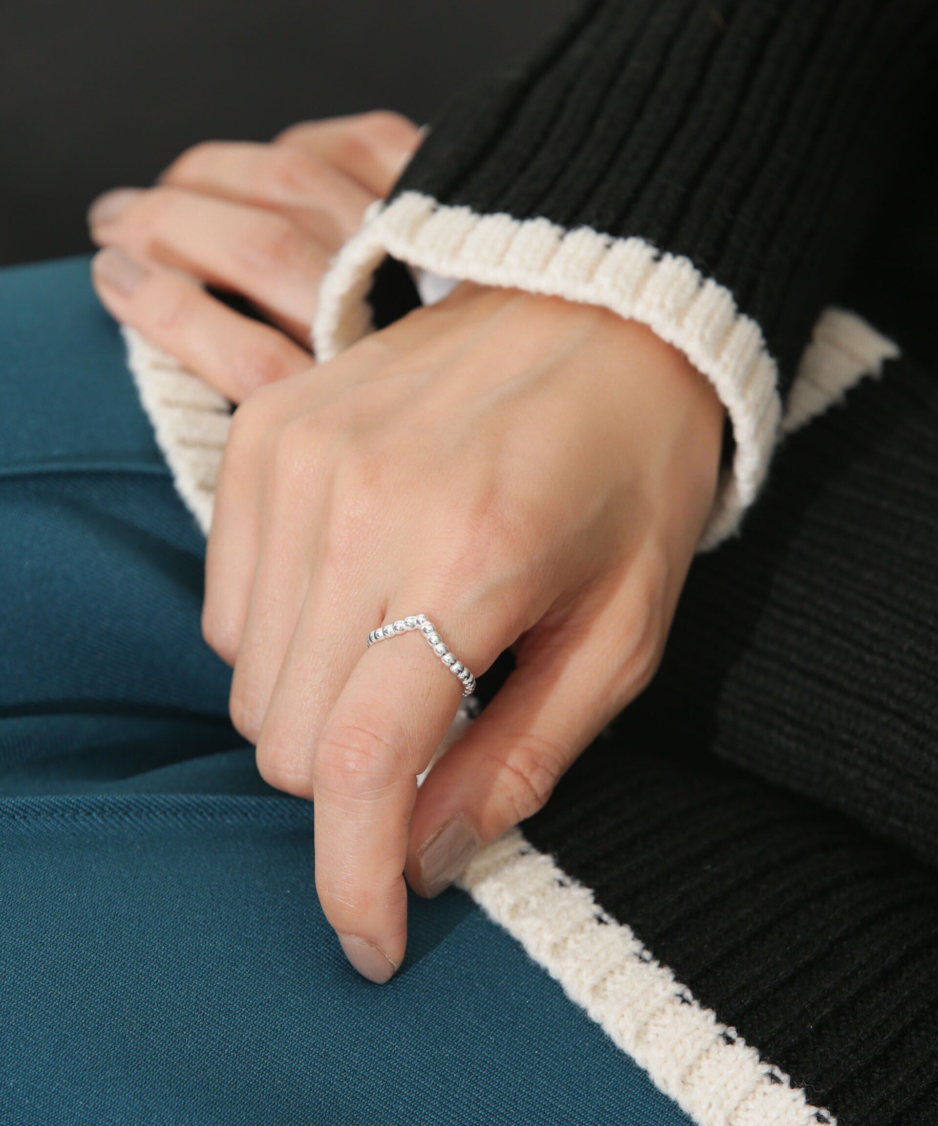 nano･universe「Nina&Jules Paris/Dotted Wishbone Ring」|リング|
