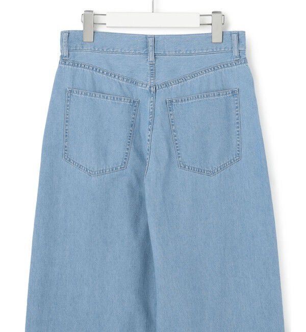 23区「【Oggi4月号掲載/洗える】23区DENIM ライトダンガリー ワイドパンツ」|デニム|