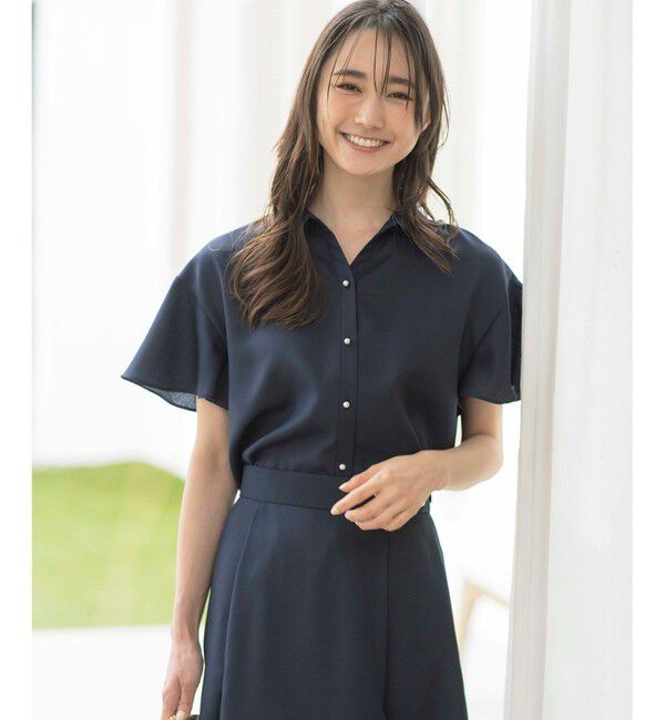 ANY SIS「【速乾・接触冷感】スムージーポリエステル シャツ ブラウス」|シャツ・ブラウス|