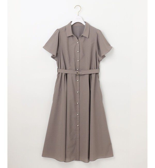 ANY SIS「【洗える】ビューティフレア シャツワンピース」|ワンピース|