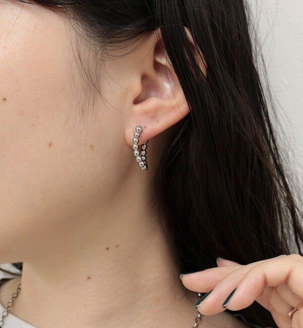 fredy emue「ボールフープ&times;クリアハートピアス」|ピアス|
