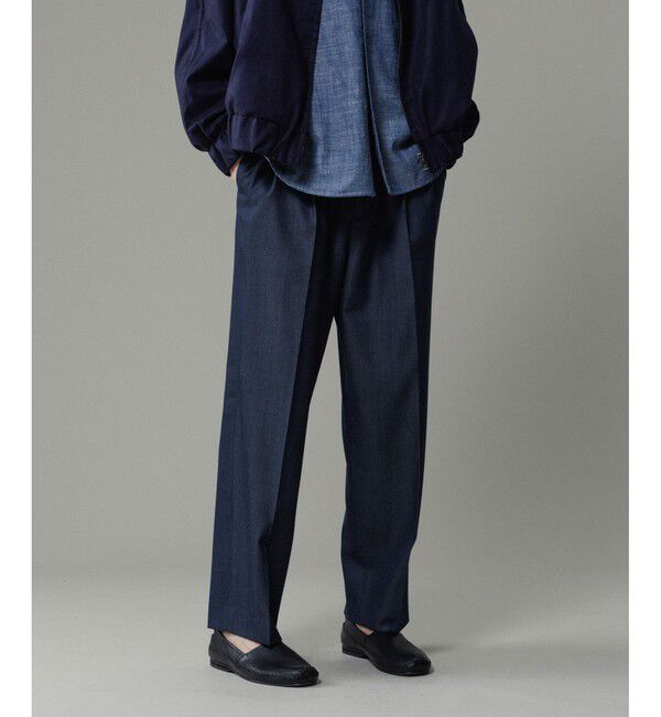 ADAM ET ROPE'「NIKKE ワイド イージー スラックスデニム / ADAM ET ROPE' JEANS -GRID-」|デニム|
