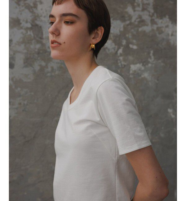 ADAM ET ROPE'「【EMOELLE】UネックTEE」|Tシャツ・カットソー|