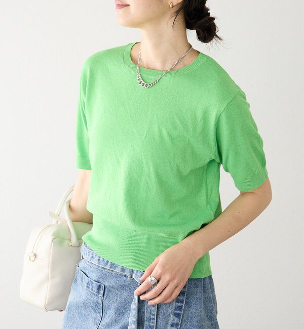  「【A・MONN(アモン)】HALF SLEEVE KNIT」|ニット・セーター|