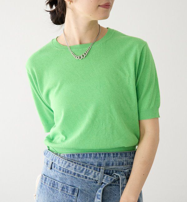  「【A・MONN(アモン)】HALF SLEEVE KNIT」|ニット・セーター|