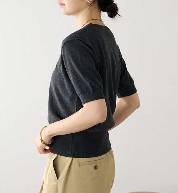  「【A・MONN(アモン)】HALF SLEEVE KNIT」|ニット・セーター|