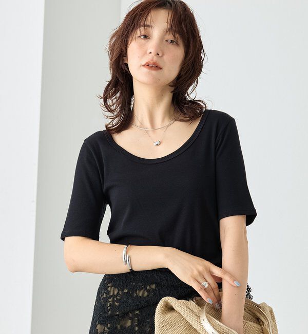  「予約【すっきり見え】キュプラコットンテレコTee」|Tシャツ・カットソー|