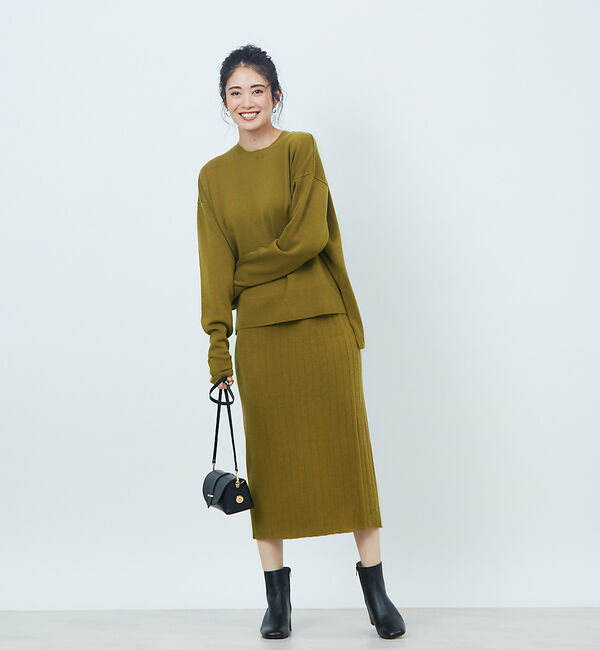 Rouge vif「アシンメトリータイトニットスカート」|スカート|