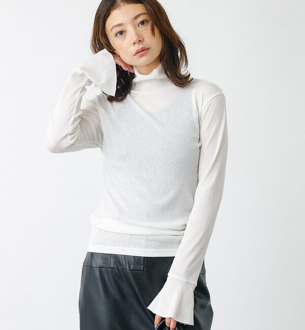 Rouge vif「【MICA&DEAL /マイカアンドディール】ドライテレコハイネックプルオーバー」|Tシャツ・カットソー|オフホワイト