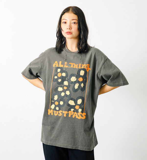 Rouge vif「【KURO/クロ】ANYTHING FLOWER Tシャツ/日本製【WEB限定】」|Tシャツ・カットソー|