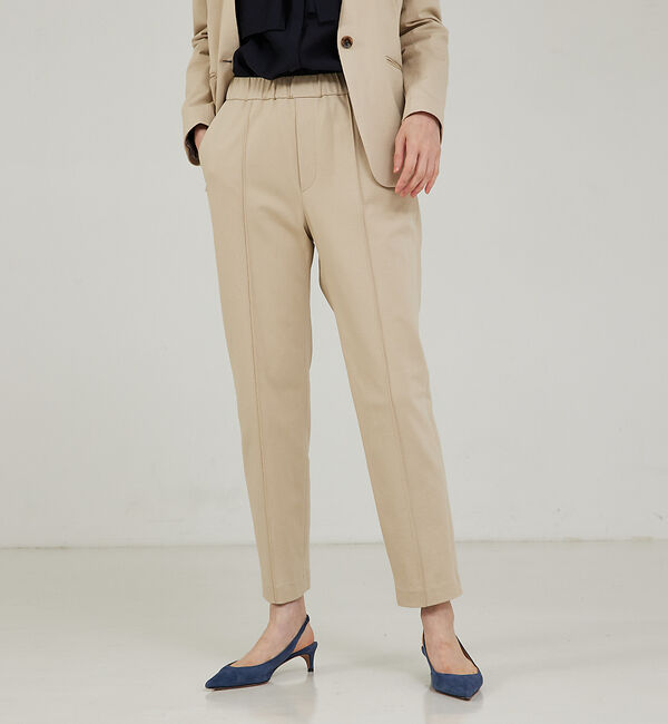 qualite「【セットアップ対応】トリコットストレッチパンツ」|その他|ベージュ