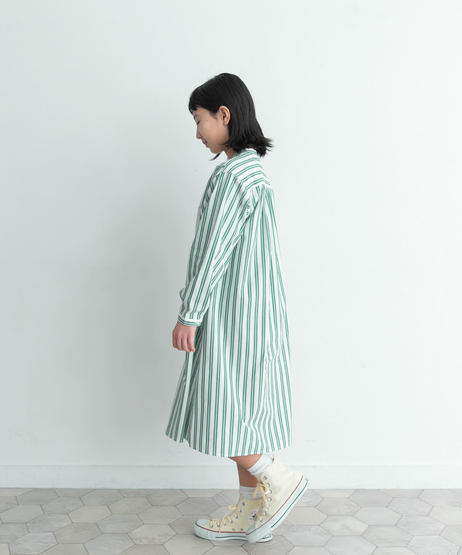 URBAN RESEARCH DOORS「『親子リンク』コットンストライプワンピース(KIDS)」|ワンピース|