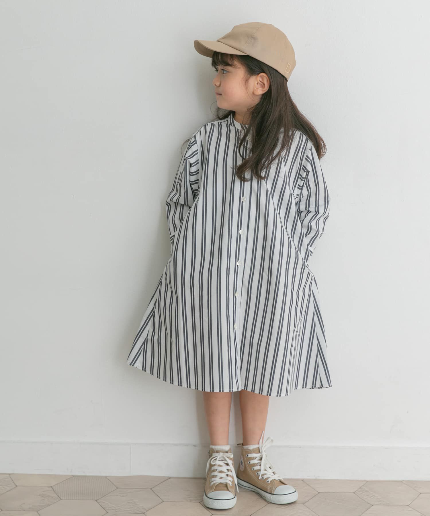 URBAN RESEARCH DOORS「『親子リンク』コットンストライプワンピース(KIDS)」|ワンピース|
