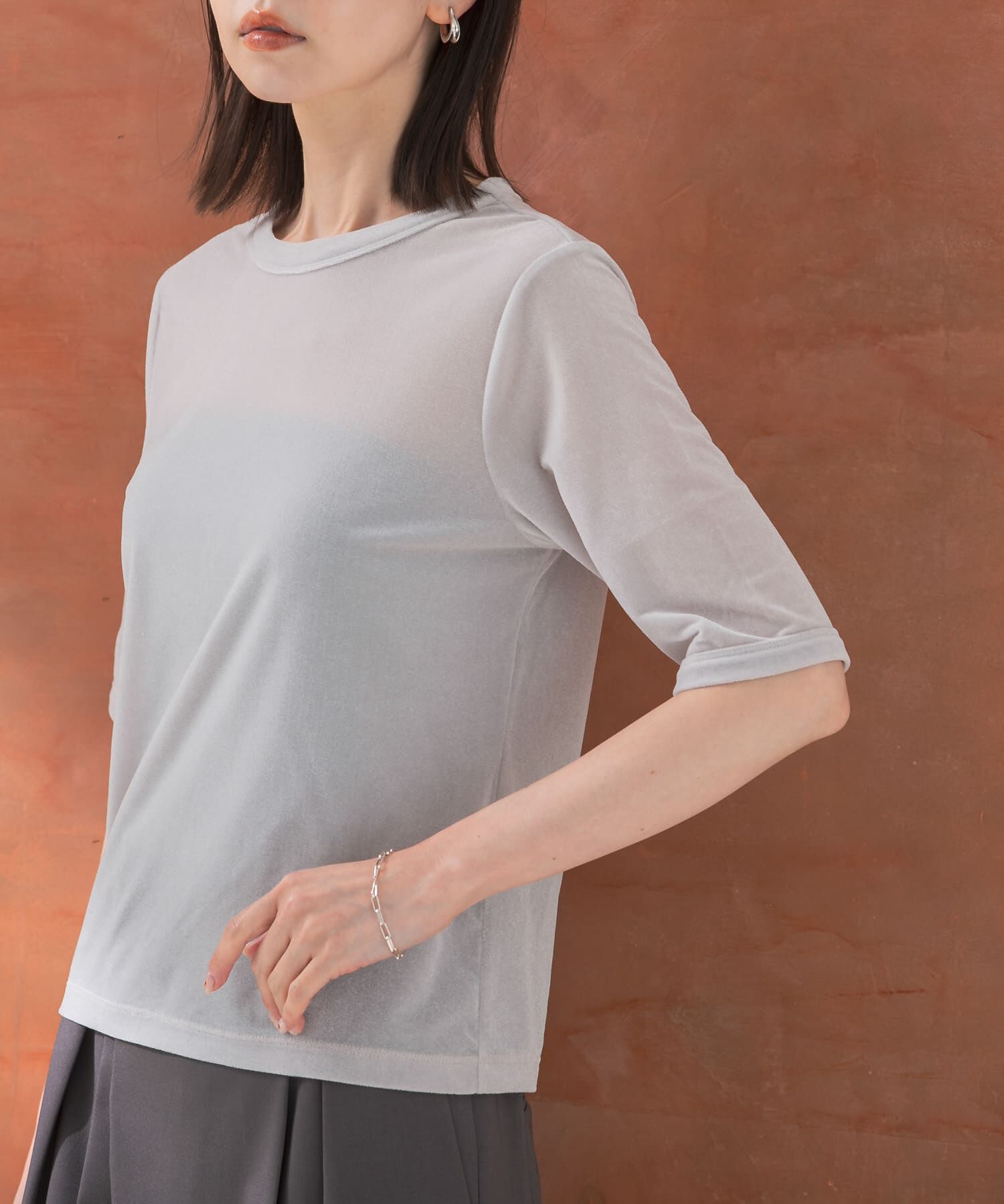 URBAN RESEARCH ROSSO「シアーベロアTシャツ」|Tシャツ・カットソー|