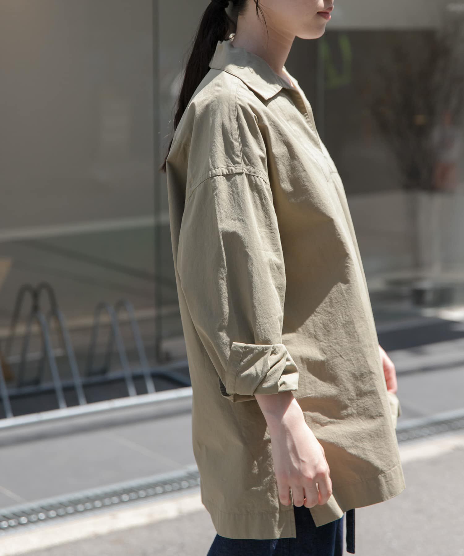 URBAN RESEARCH DOORS「FORK&SPOON　スキッパーロングシャツ」|シャツ・ブラウス|