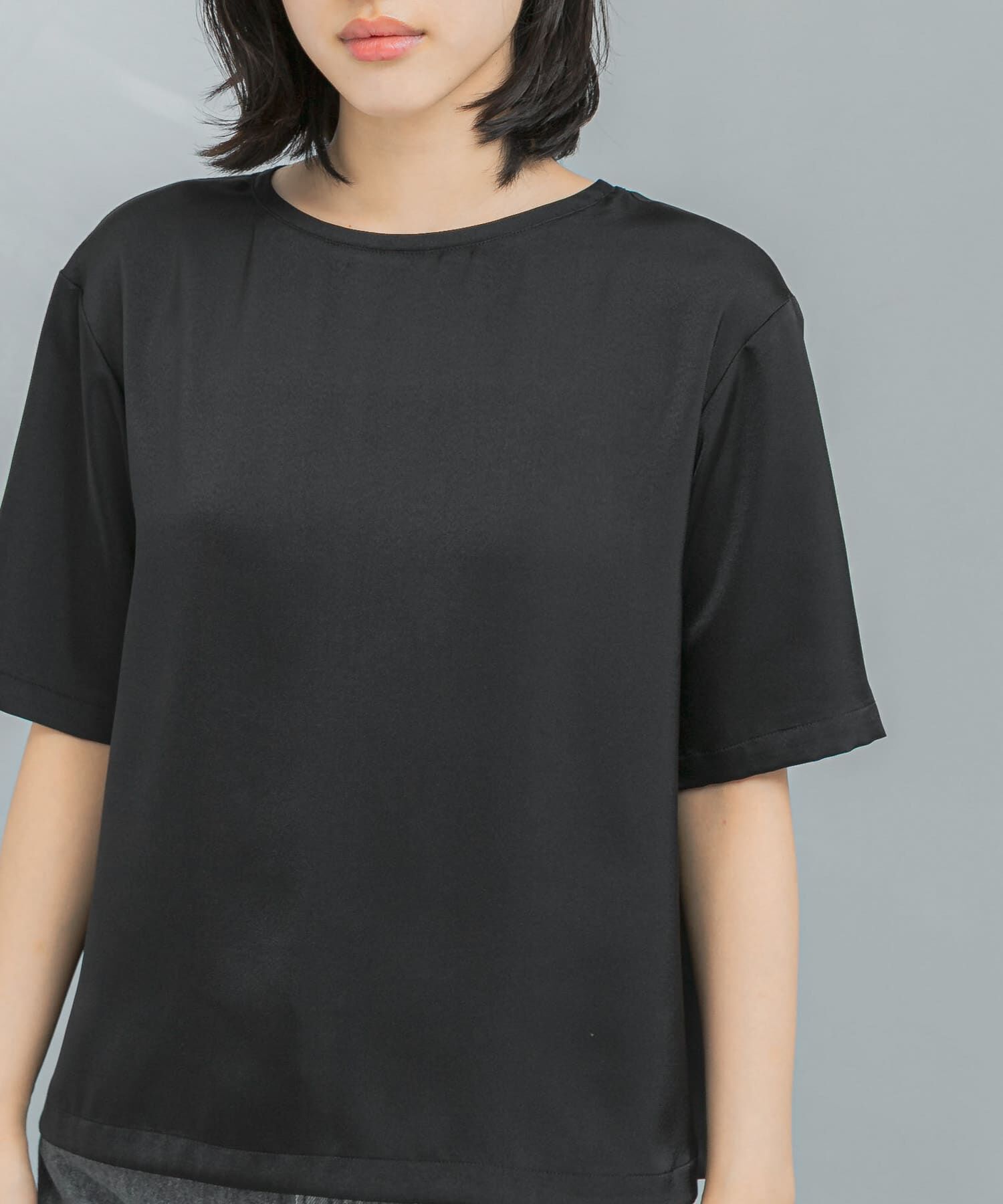 URBAN RESEARCH ROSSO「UVカットサテンブラウス」|Tシャツ・カットソー|