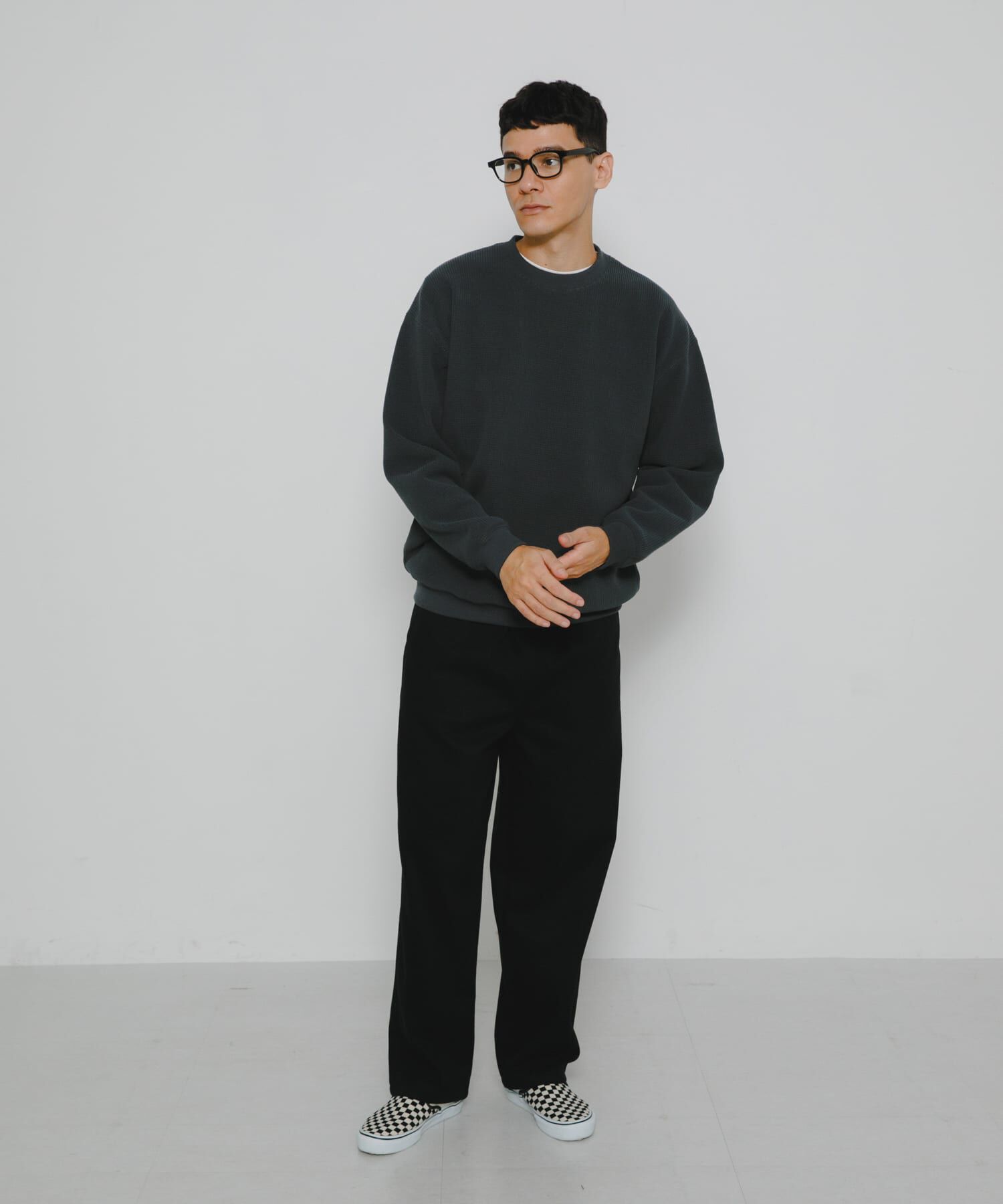 Sonny Label 「裏起毛ワッフルリラックスフィットプルオーバー」|Tシャツ・カットソー|