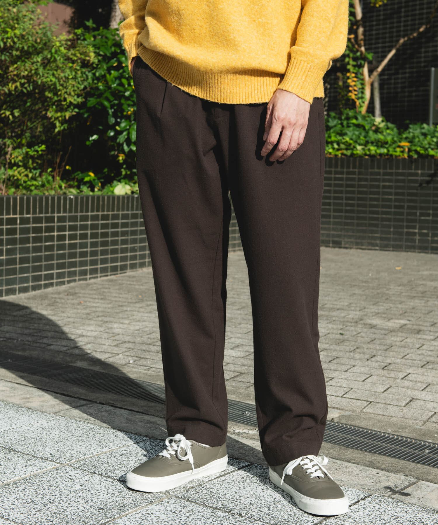 URBAN RESEARCH DOORS「起毛ウォームタッチイージートラウザー」|その他|ブラウン
