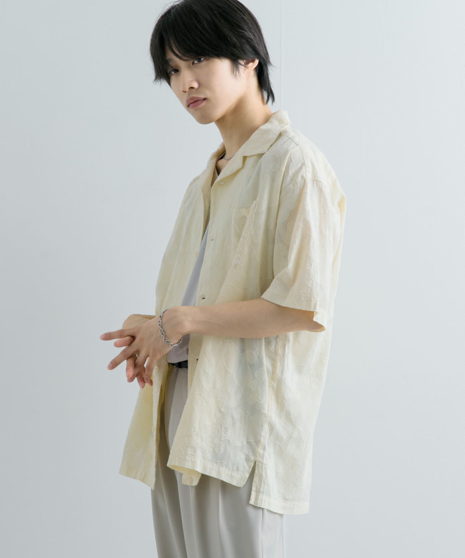 SENSE OF PLACE by URBAN RESEARCH「ペイズリーオープンカラーシャツ(5分袖)」|シャツ・ブラウス|