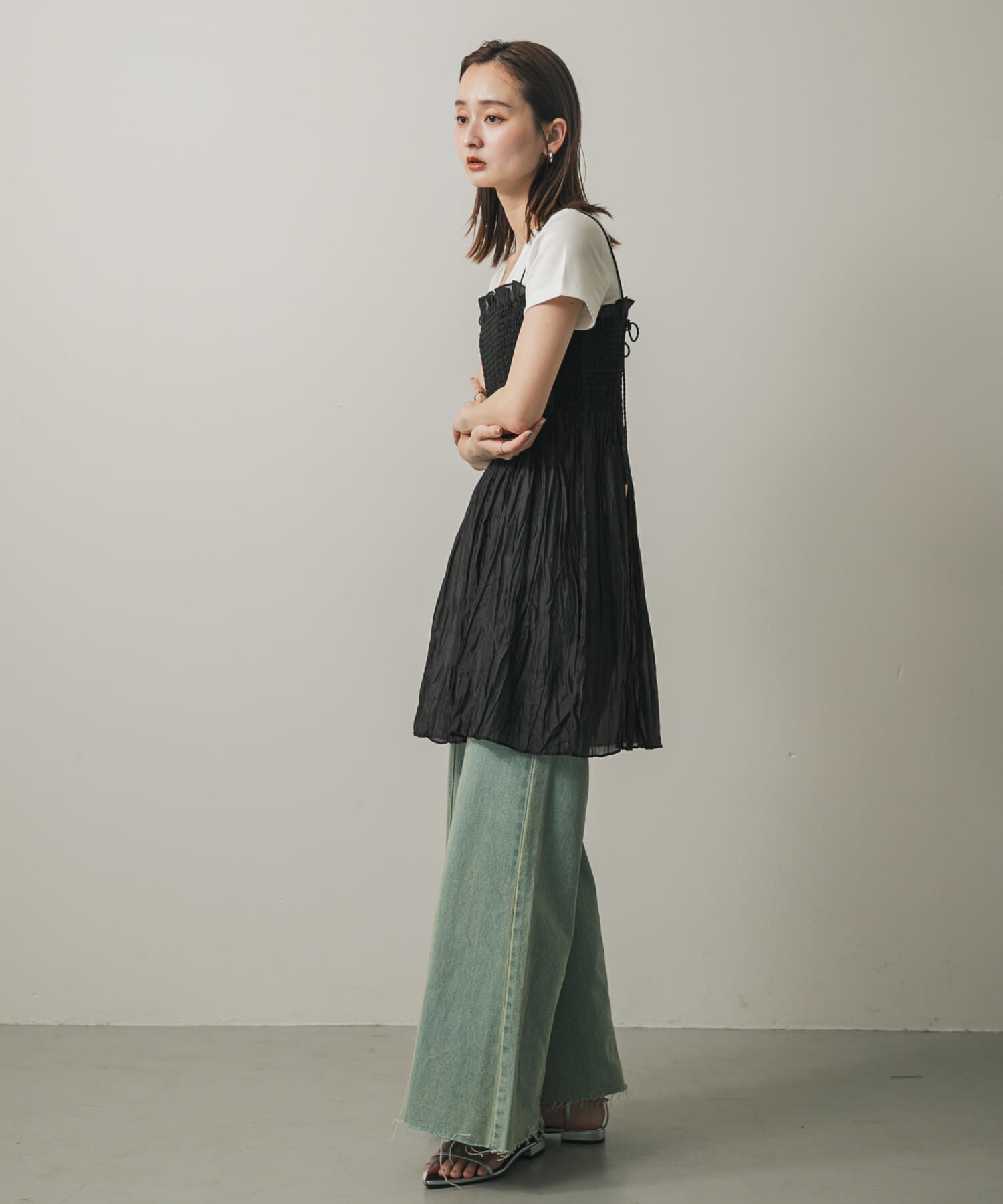 SENSE OF PLACE by URBAN RESEARCH「シャーリングプリーツミニワンピース」|ワンピース|