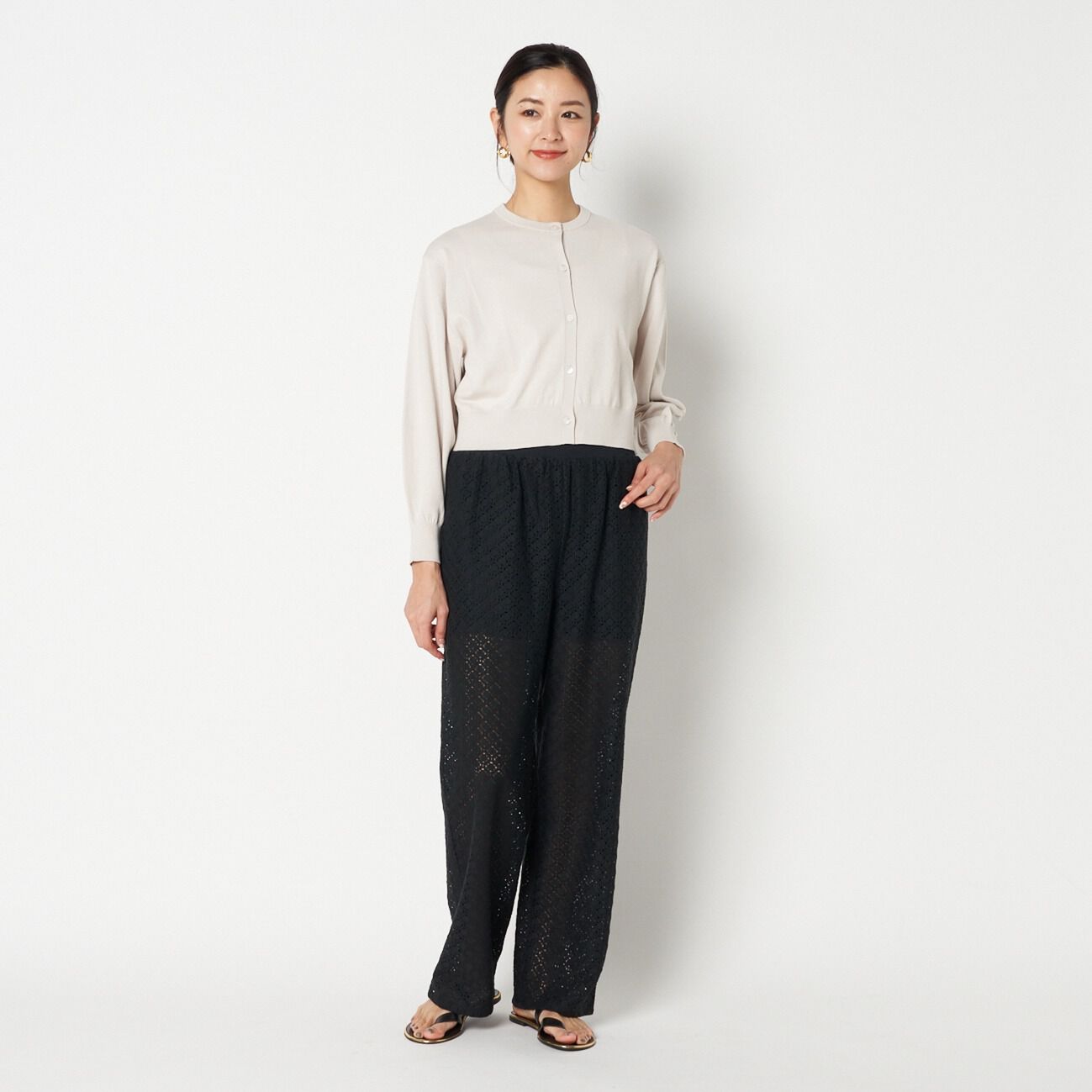 HELIOPOLE「HELIOPOLE HIGH GAUGE CROPPED CARDIGAN」|ニット・セーター|