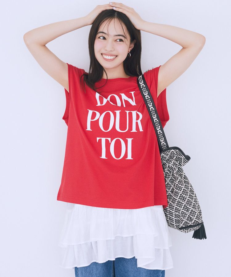 earth music&ecology「フレンチスリーブプリントTシャツ」|Tシャツ・カットソー|