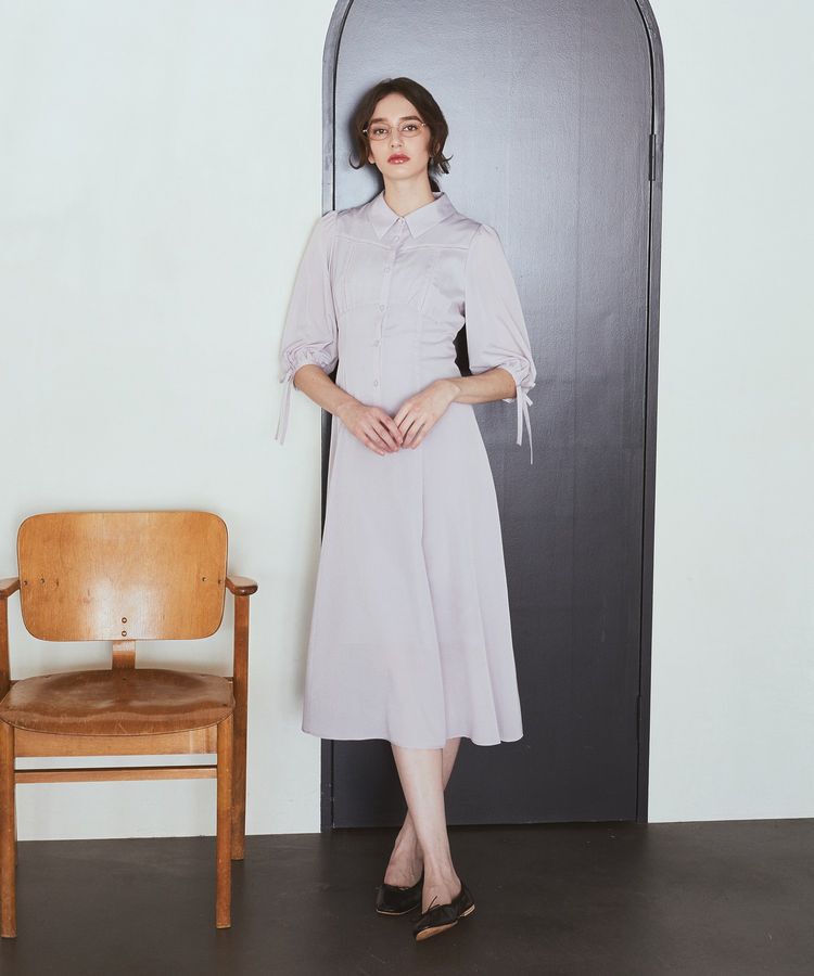 Maison de FLEUR Petite Robe「はしごレースシャツワンピース」|ワンピース|