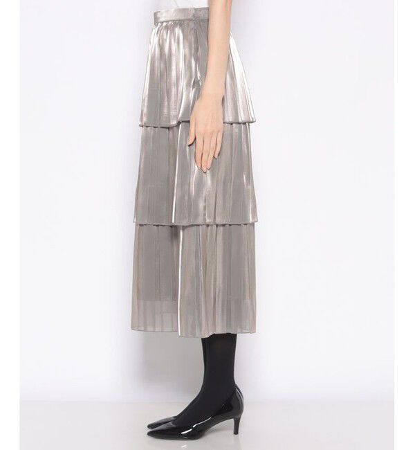 LOULOU WILLOUGHBY「【LOULOU WILLOUGHBY】シャイニーサテンプリーツスカート」|スカート|