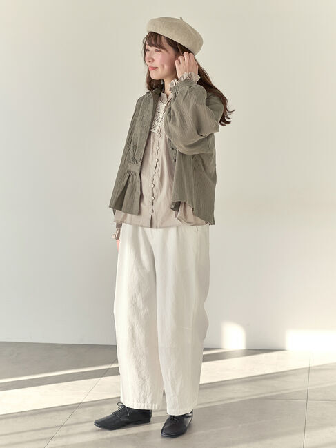Samansa Mos2「【Cross&times;Staff】ブローチ付シャツジャケット」|その他|