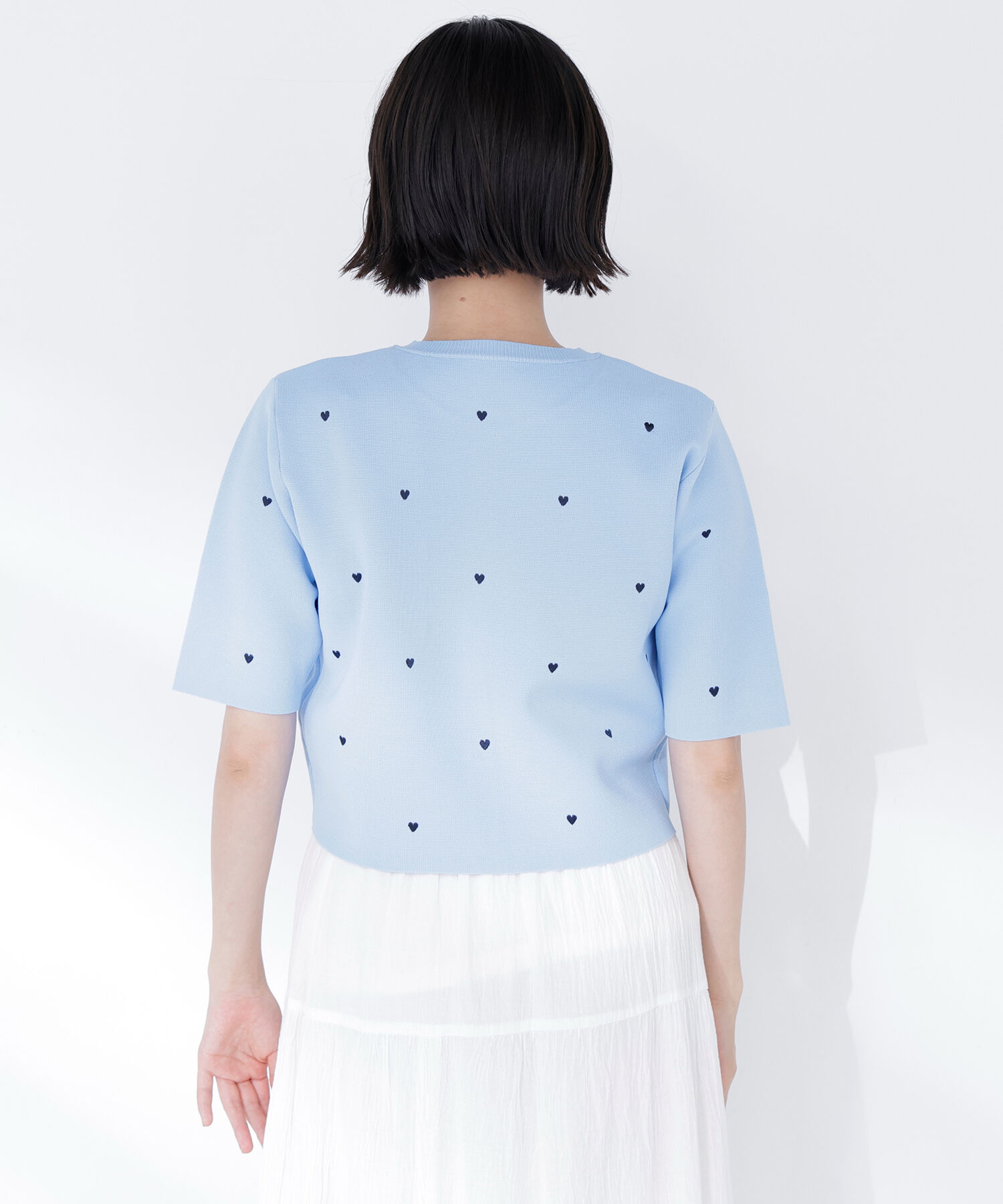 「ハート刺繍ニットジャケット」|ニット・セーター|