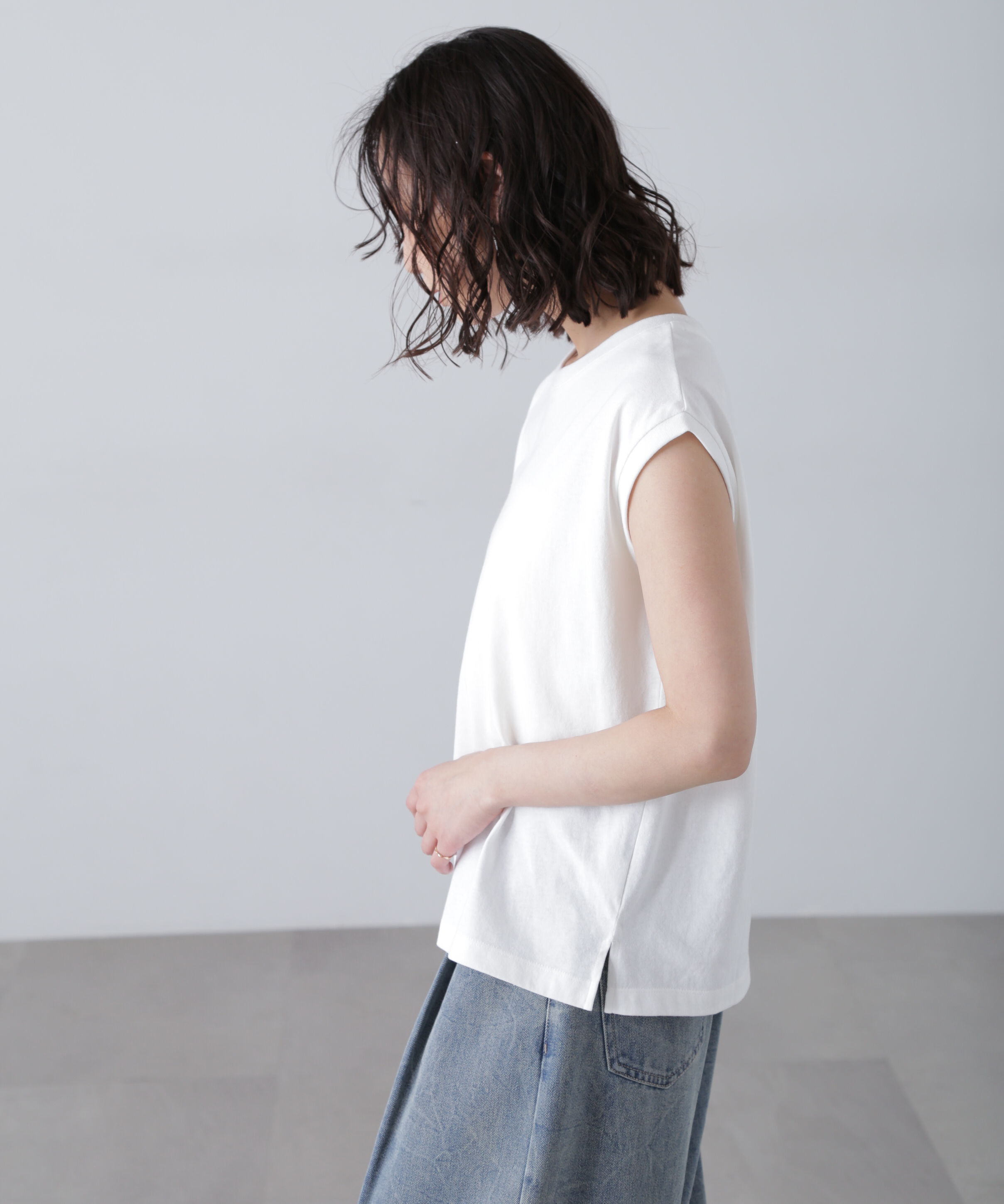  「USAコットンフレンチスリーブTシャツ」|Tシャツ・カットソー|