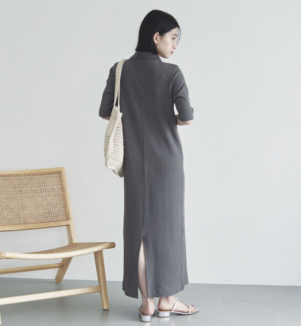 Doux archives「衿付カットリブワンピース」|ワンピース|