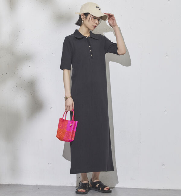 Doux archives「衿付カットリブワンピース」|ワンピース|