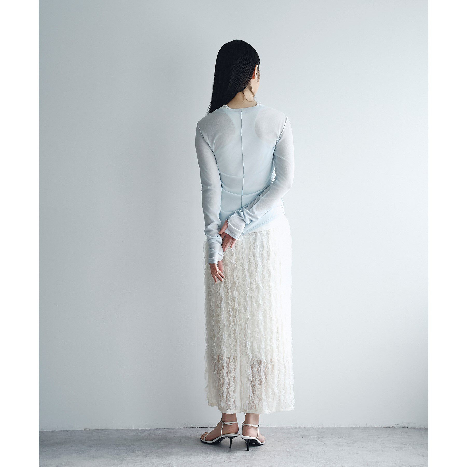 CODE A「frill lace easy skirt」|スカート|