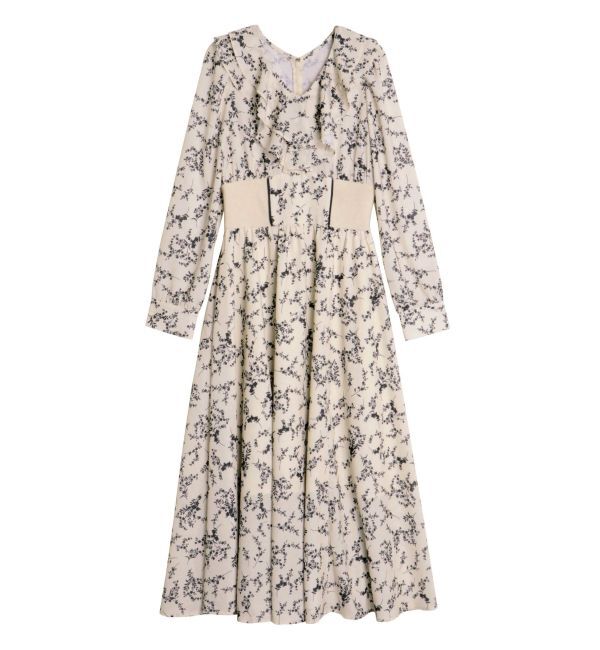 CALNAMUR「FRILL FLOWER DRESS/フリルフラワードレス」|ワンピース|