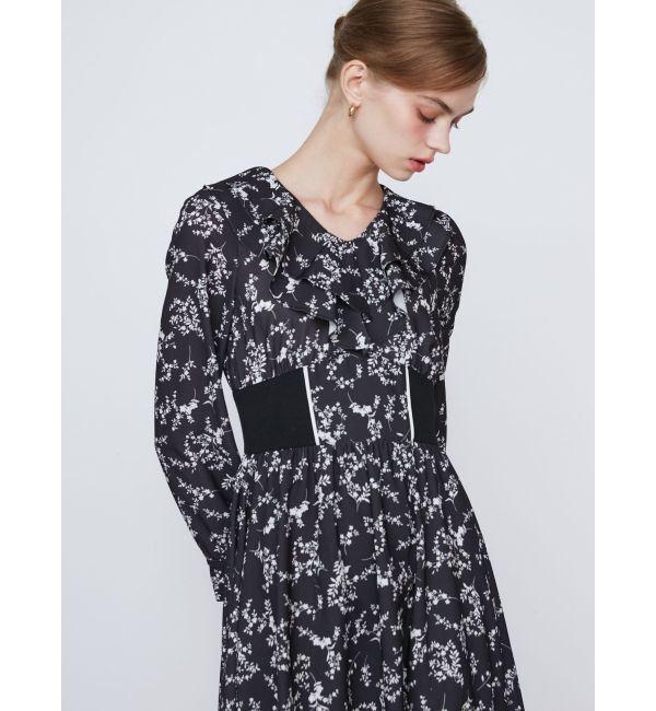 CALNAMUR「FRILL FLOWER DRESS/フリルフラワードレス」|ワンピース|