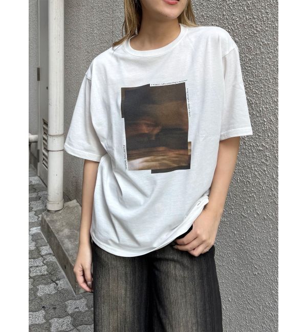 MURUA「プリントオーバーTシャツ」|Tシャツ・カットソー|ブラウン