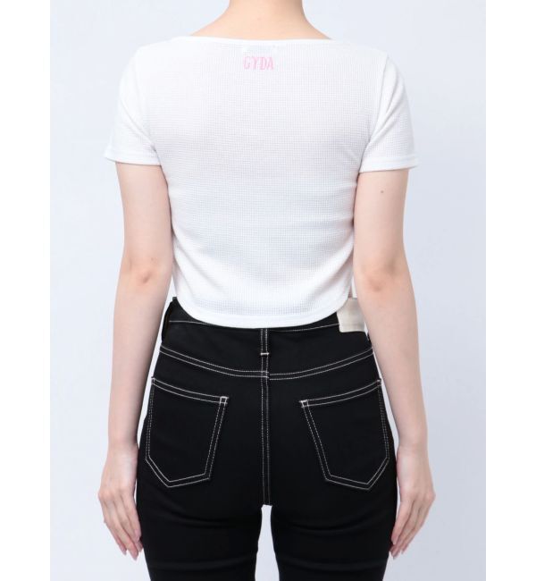 GYDA「Mickey Mouse / フロントZIPワッフルトップス」|Tシャツ・カットソー|