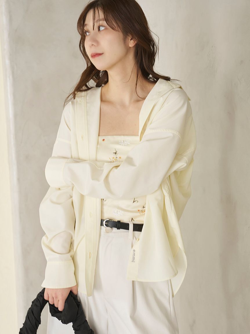 emmi atelier「【LUMISHADE】ベーシックシャツ/UVカット/接触冷感」|シャツ・ブラウス|