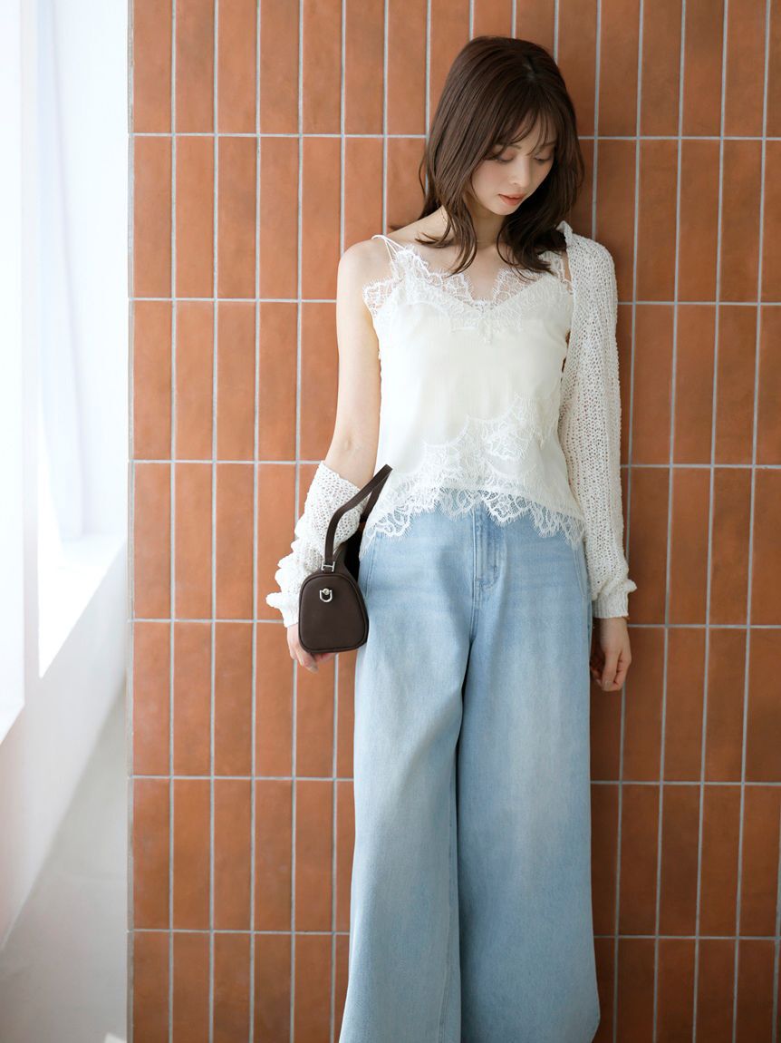 SNIDEL「メッシュショートボレロ」|カーディガン|