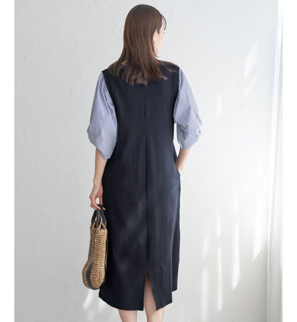 ikka「袖切り替えカットワンピース」|ワンピース|