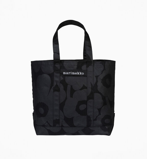 Marimekko「Pieni Unikko Peruskassi Wx トートバッグ」|トートバッグ|ブラック&times;ブラック