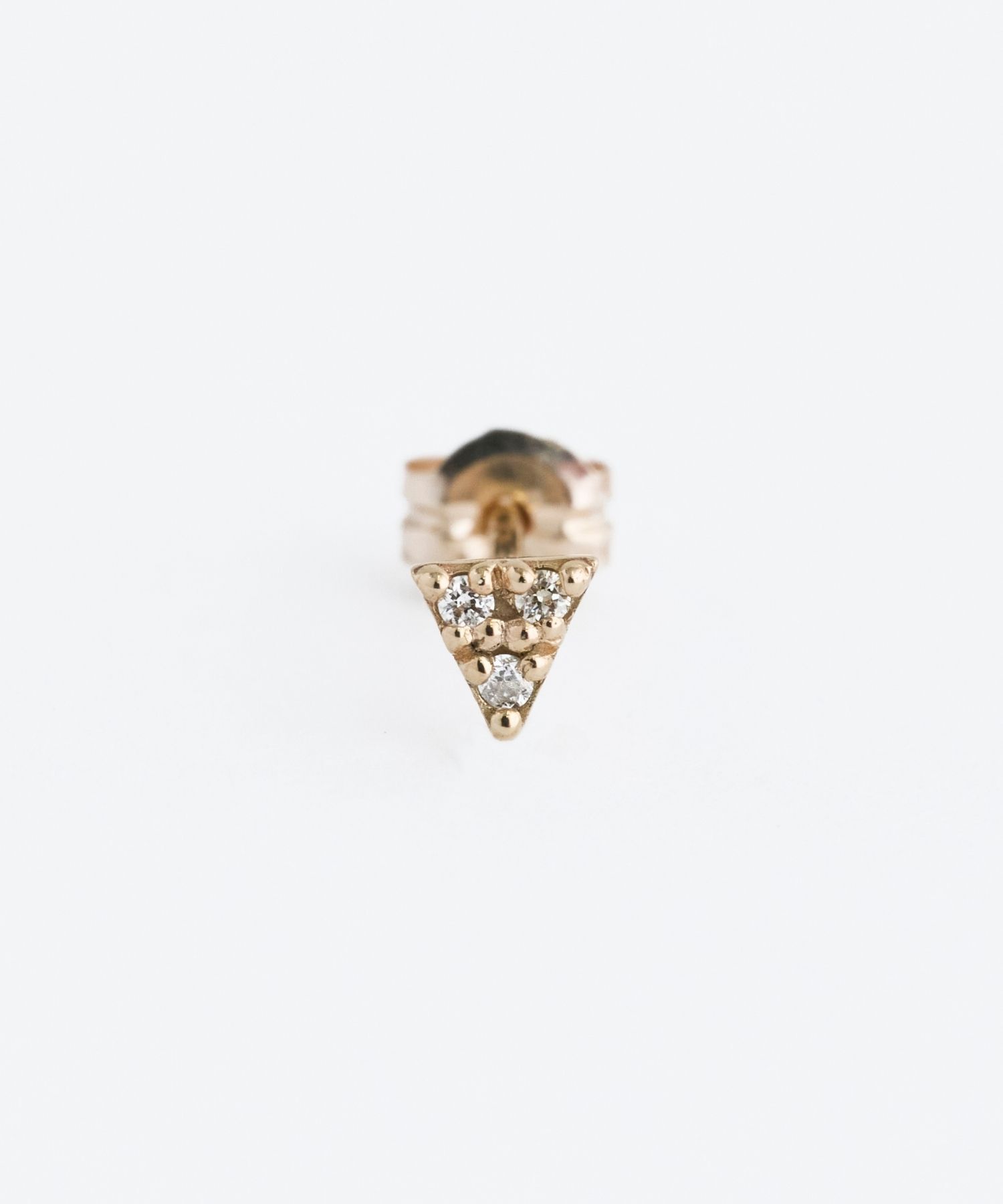 JUPITER「【K10】トライアングルダイヤモンドピアス/片耳」|ピアス|