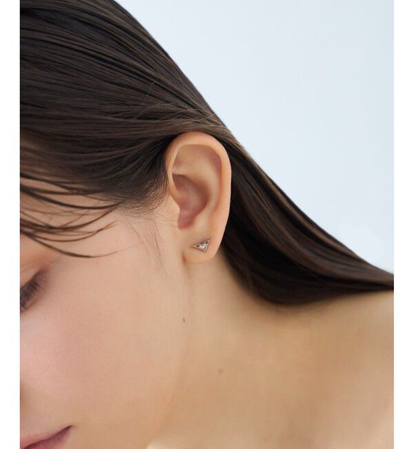ete「[ムーンリット] K18MPG ダイヤモンド ピアス」|ピアス|