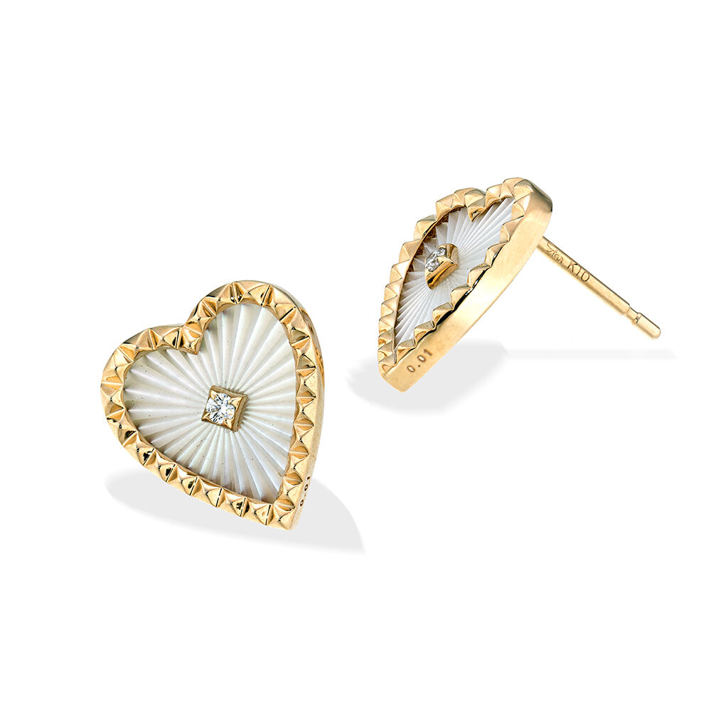 STAR JEWELRY「ETCHED HEART」|ピアス|