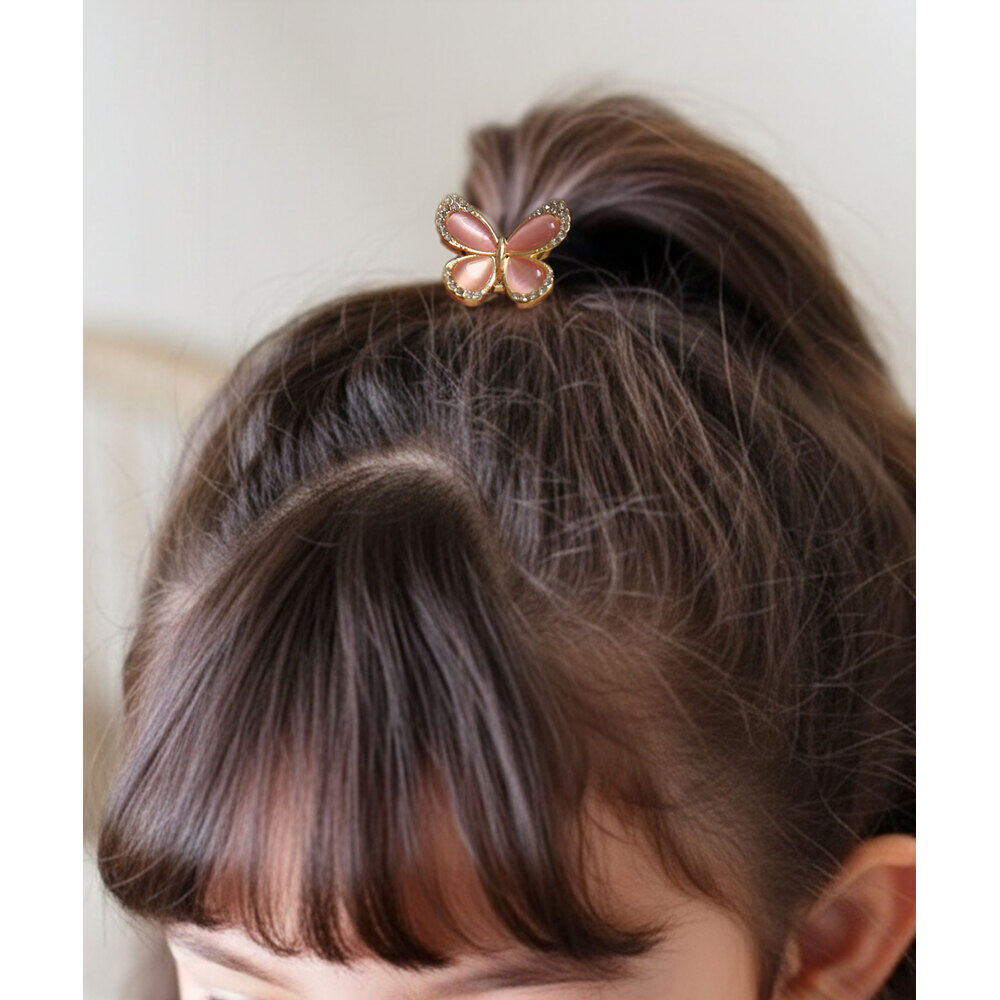BACKYARD FAMILY「Rora ヘアゴム キッズ 通販 バタフライ ちょうちょ 蝶々 髪ゴム 髪飾り 髪どめ 髪留め」|ヘアゴム・シュシュ|ホワイト1